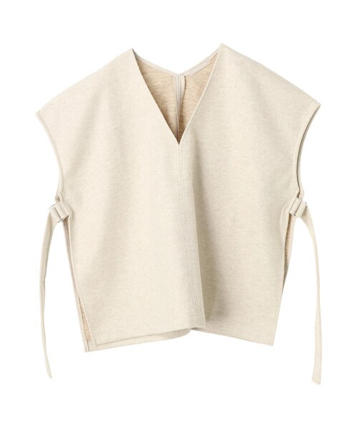 Green　Parks（グリーンパークス）の「【Special Price】圧縮風起毛カットベスト（トップス・アイボリー/ブラック/カーキ・F）」の6枚目の写真