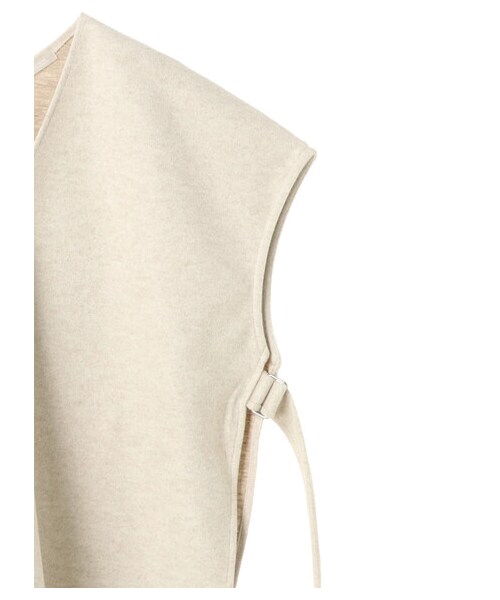 Green　Parks（グリーンパークス）の「【Special Price】圧縮風起毛カットベスト（トップス・アイボリー/ブラック/カーキ・F）」の4枚目の写真