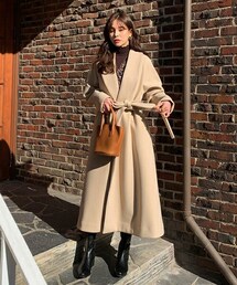 DHOLIC | ストラップ付ロングコート(ダウンジャケット/コート)