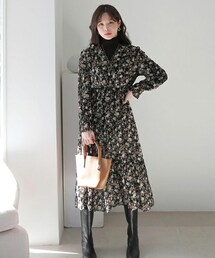 DHOLIC | シフォン花柄ワンピース(ワンピース)