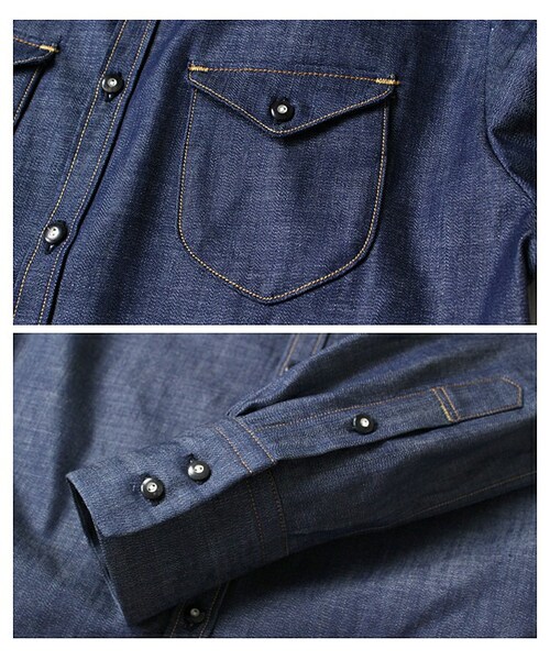 45RフォーティーファイブアールデニムシャツジャケットМR刺繍