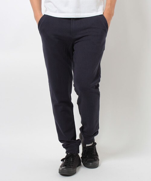 MORGAN HOMME(モルガンオム)の「キルトヨークスウェットパンツ(984P40)(パンツ・メンズ・ネイビー・S/M/L/AL)」の1枚目の写真