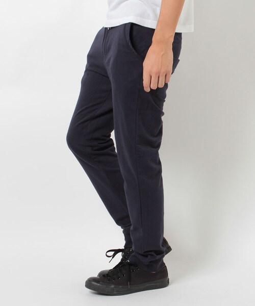 MORGAN HOMME(モルガンオム)の「キルトヨークスウェットパンツ(984P40)(パンツ・メンズ・ネイビー・S/M/L/AL)」の2枚目の写真