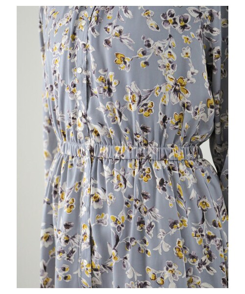 AMERICAN HOLIC(アメリカンホリック)の「ラグランスリーブウエストギャザーワンピース(ワンピース/ドレス・モカ/サックスブルー・F)」の7枚目の写真