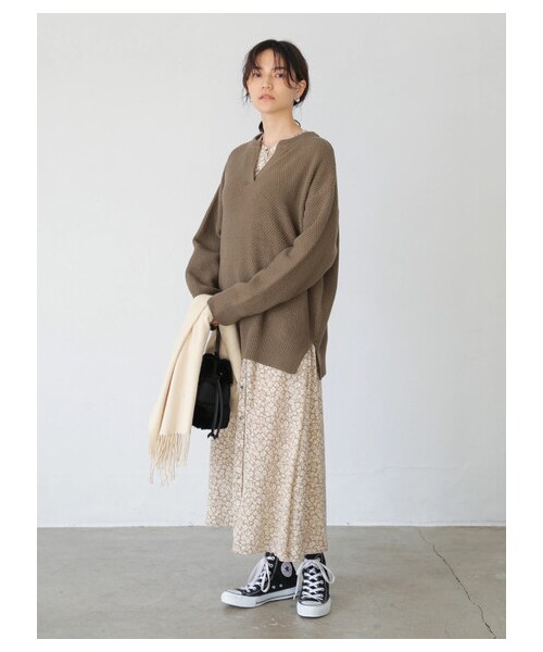 AMERICAN HOLIC(アメリカンホリック)の「ラグランスリーブウエストギャザーワンピース(ワンピース/ドレス・モカ/サックスブルー・F)」の20枚目の写真