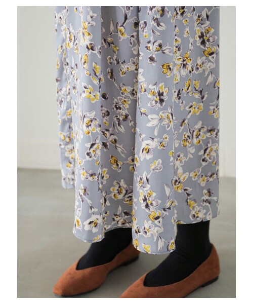 AMERICAN HOLIC(アメリカンホリック)の「ラグランスリーブウエストギャザーワンピース(ワンピース/ドレス・モカ/サックスブルー・F)」の8枚目の写真