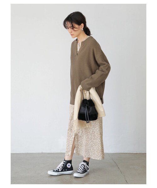 AMERICAN HOLIC(アメリカンホリック)の「ラグランスリーブウエストギャザーワンピース(ワンピース/ドレス・モカ/サックスブルー・F)」の21枚目の写真