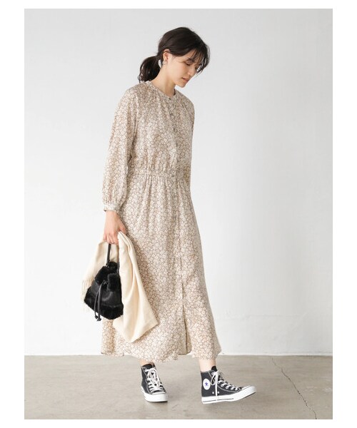 AMERICAN HOLIC(アメリカンホリック)の「ラグランスリーブウエストギャザーワンピース(ワンピース/ドレス・モカ/サックスブルー・F)」の11枚目の写真