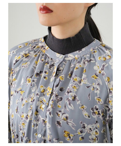 AMERICAN HOLIC(アメリカンホリック)の「ラグランスリーブウエストギャザーワンピース(ワンピース/ドレス・モカ/サックスブルー・F)」の6枚目の写真