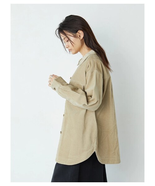 AMERICAN HOLIC（アメリカンホリック）の「CPOコールテンジャケット（ジャケット/アウター・チャコールグレー/ライトベージュ/ベージュ・F）」の5枚目の写真