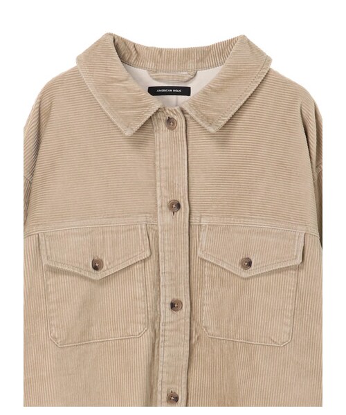AMERICAN HOLIC（アメリカンホリック）の「CPOコールテンジャケット（ジャケット/アウター・チャコールグレー/ライトベージュ/ベージュ・F）」の15枚目の写真