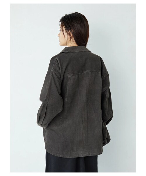 AMERICAN HOLIC（アメリカンホリック）の「CPOコールテンジャケット（ジャケット/アウター・チャコールグレー/ライトベージュ/ベージュ・F）」の3枚目の写真