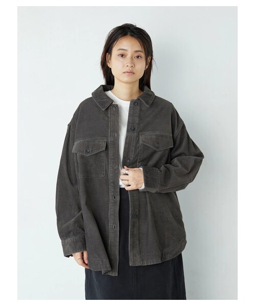 AMERICAN HOLIC（アメリカンホリック）の「CPOコールテンジャケット（ジャケット/アウター・チャコールグレー/ライトベージュ/ベージュ・F）」の22枚目の写真