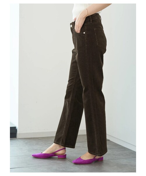 AMERICAN HOLIC（アメリカンホリック）の「【with 12月号掲載】エイジングコーデュロイブーツカット（パンツ・アイボリー/ブラウン・S/M/L）」の3枚目の写真