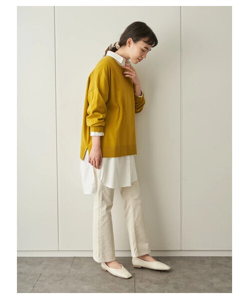 AMERICAN HOLIC（アメリカンホリック）の「【with 12月号掲載】エイジングコーデュロイブーツカット（パンツ・アイボリー/ブラウン・S/M/L）」の11枚目の写真