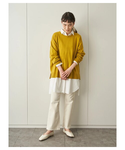 AMERICAN HOLIC（アメリカンホリック）の「【with 12月号掲載】エイジングコーデュロイブーツカット（パンツ・アイボリー/ブラウン・S/M/L）」の10枚目の写真