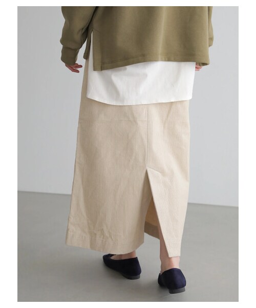 AMERICAN HOLIC(アメリカンホリック)の「コール天タイトスカート(スカート・アイボリー/ブラック/ベージュ・M/L)」の2枚目の写真