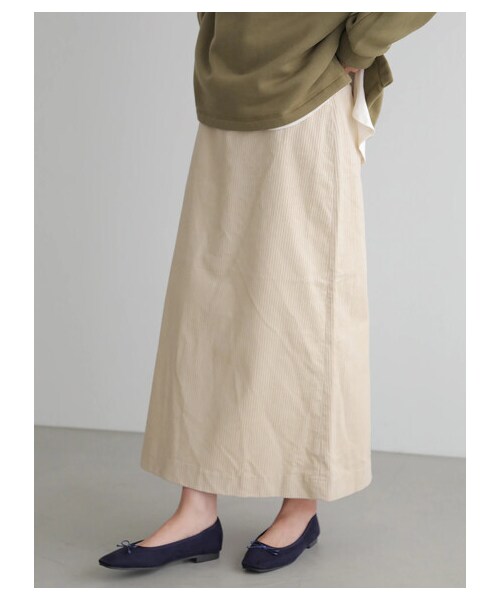 AMERICAN HOLIC(アメリカンホリック)の「コール天タイトスカート(スカート・アイボリー/ブラック/ベージュ・M/L)」の1枚目の写真