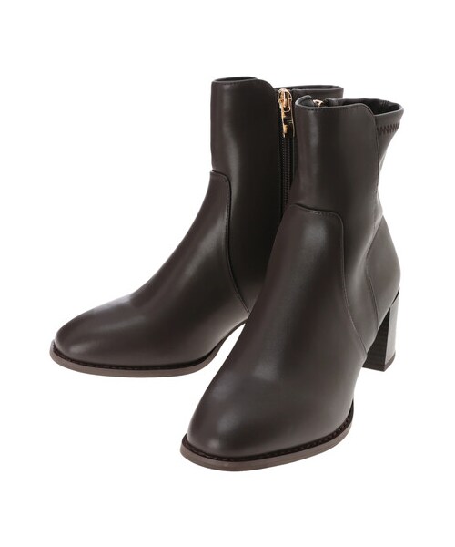 AMERICAN HOLIC(アメリカンホリック)の「【ORiental TRaffic】チャンキーヒールミドルブーツ(シューズ・ブラック/ブラウン・S/M/L)」の1枚目の写真