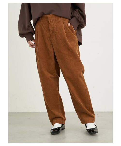 earth music&ecology(アースミュージックアンドエコロジー)の「【Special Price】COTTON USAコーデュロイパンツ(テーパード)(パンツ・ベージュ/キャメル/ブルー・S/M/L)」の1枚目の写真