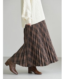 earth music&ecology | 【Special Price】チェックプリーツスカート(スカート)