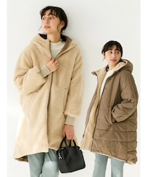 earth music&ecology | 【Special Price】リバーシブル中綿ボアコート(ロング)(ジャケット/アウター)