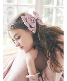 Maison de FLEUR（メゾンドフルール）の「サテンダブルリボンバレッタ（その他）」