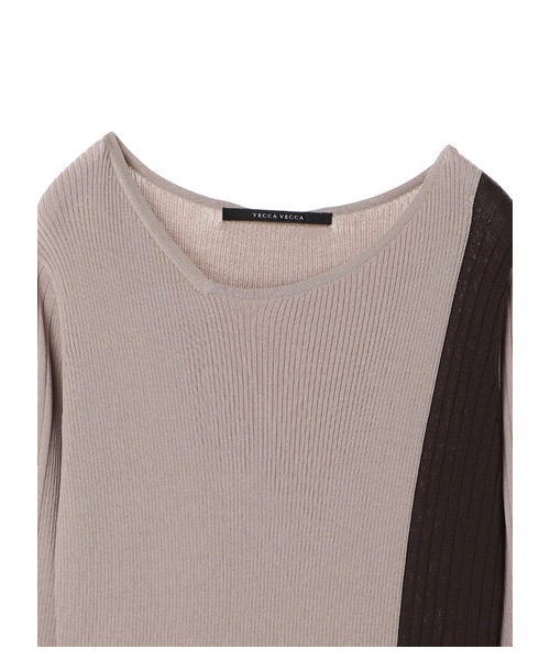 YECCA VECCA（イェッカヴェッカ）の「≪USED≫2col.アシメネックリブニット（トップス・ベージュ/グリーン・F）」の19枚目の写真