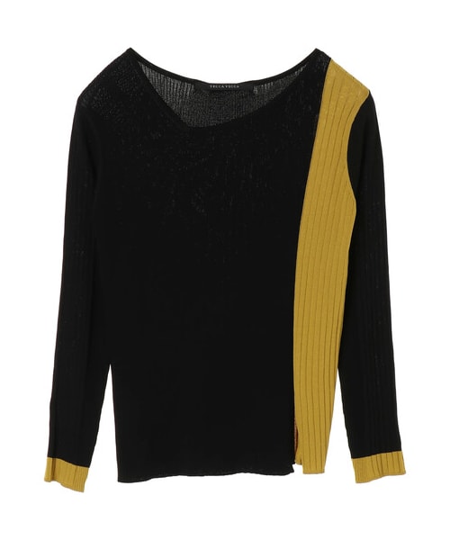 YECCA VECCA（イェッカヴェッカ）の「≪USED≫2col.アシメネックリブニット（トップス・ベージュ/グリーン・F）」の22枚目の写真