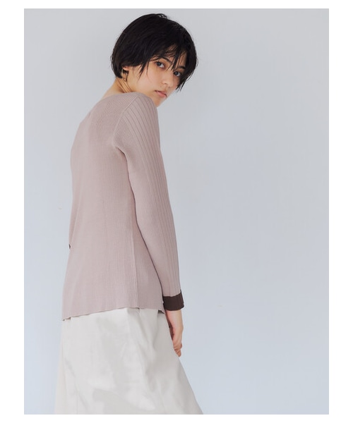 YECCA VECCA（イェッカヴェッカ）の「≪USED≫2col.アシメネックリブニット（トップス・ベージュ/グリーン・F）」の13枚目の写真
