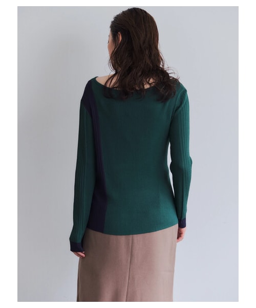 YECCA VECCA（イェッカヴェッカ）の「≪USED≫2col.アシメネックリブニット（トップス・ベージュ/グリーン・F）」の16枚目の写真