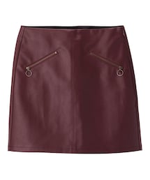 GU（ジーユー）の「フェイクレザーミニスカートY+E（ミニ）」