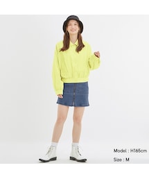 GU（ジーユー）の「デニムフロントジップミニスカート+EC（その他）」