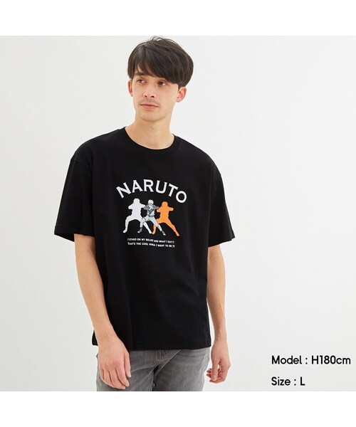 ジーユー ジーユー の コットンビッグt 半袖 Naruto1 トップス Wear