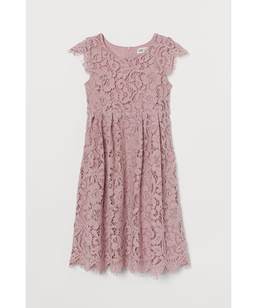 H M エイチ アンド エム の H M レースワンピース ピンク ワンピース Wear