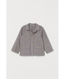 H&M - コットンシャツジャケット - グレー