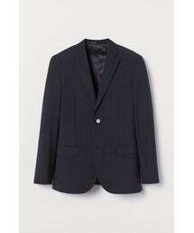 H&M - スリムフィット ウールブレンドジャケット - ブラック