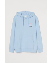 H&M - デザインスウェットパーカ - ブルー