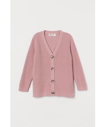 H&amp;M - H&amp;M  カーディガン テクスチャードニットカーディガン - ブラック - レディース