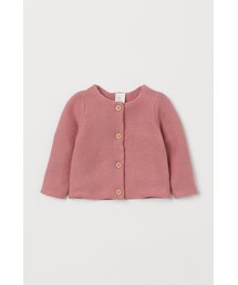 H&M | H&M - ガーターニットカーディガン - ピンク(カーディガン/ボレロ)
