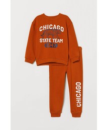 H&M（エイチ・アンド・エム）の「H&M - プリントデザイン2アイテムセット - オレンジ（その他・キッズ）」