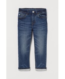 H&M（エイチ・アンド・エム）の「H&M - スキニーフィットラインドデニム - ブルー（その他パンツ・キッズ）」