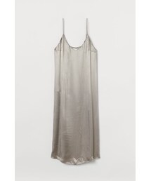 H&M | H&M - サテンスリップドレス - グレー(ワンピース)