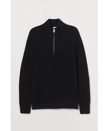 H&M - 襟付きウールセーター - ブラック