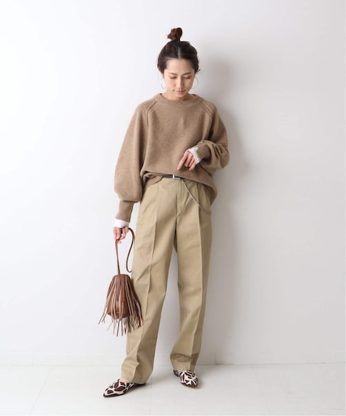 新品✨フレームワーク ウールカシミヤ クルーネックショートプルオーバー 茶色 新品✨フレームワーク ウールカシミヤ クルーネックショートプル