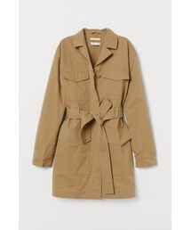 H&M（エイチ・アンド・エム）の「H&M - ピマコットンユーティリティジャケット - グリーン（ダウンジャケット/コート）」