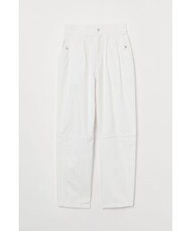 H&M（エイチ・アンド・エム）の「H&M - アンクルレングス ツイルパンツ - ホワイト（その他・レディース）」