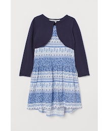 H&M | H&M - コットン2アイテムセット - ブルー(ワンピース)