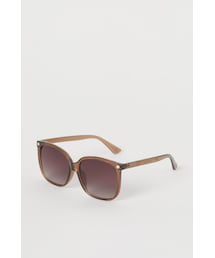 H&M（エイチ・アンド・エム）の「H&M - レクタングルサングラス - ブラウン（サングラス・レディース）」