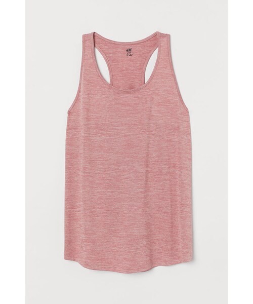 H&M（エイチ・アンド・エム）の「H&M スポーツタンクトップ ピンク（ベスト）」 WEAR